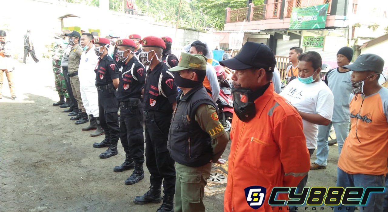 Ormas Laskar Dewa Bersama TNI/Polri dan Pemerintah Cigombong, Perangi Dan Antisipasi Penyebaran Wabah Virus Covid- 19