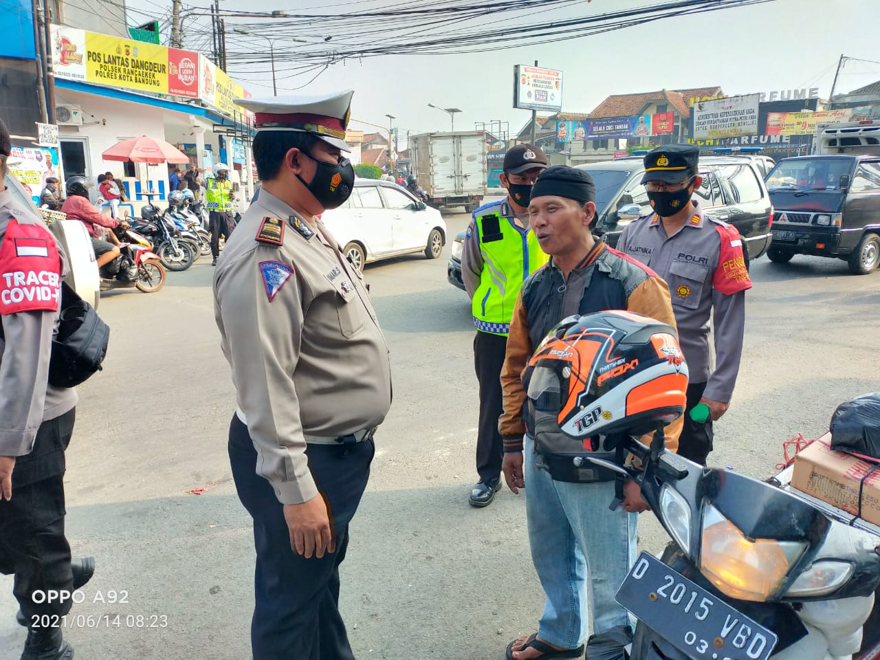 Operasi Yustisi Polresta Bandung Sekaligus Sampaikan Himbauan 5M
