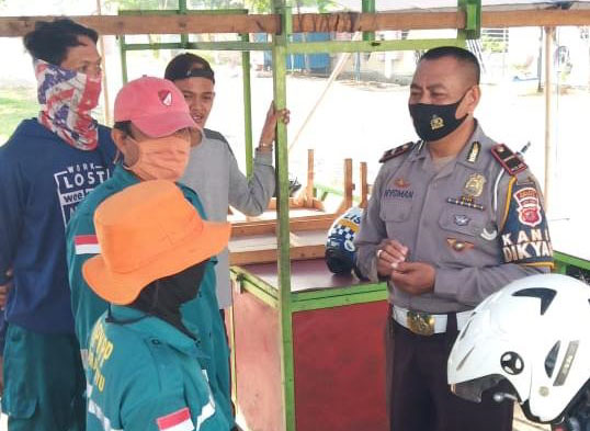 Cegah Covid -19, Satlantas Polres Indramayu Gelar Dikmas Lantas