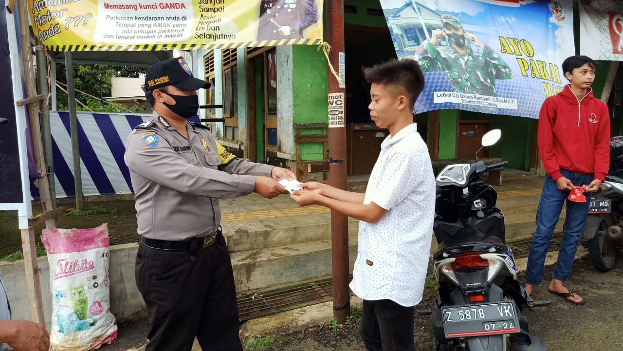 Polres Ciamis Polda Jabar  Laksanakan Himbauan 3m Secara Mobile