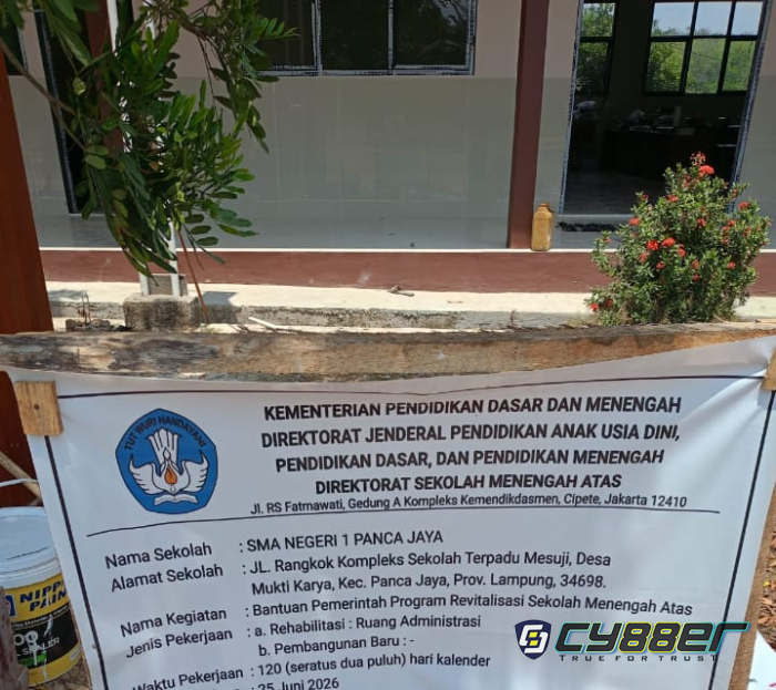 Dinilai Tidak Sesuai Standar Mutu, Proyek Revitalisasi SMAN 1 Panca Jaya Mendapat Sorotan