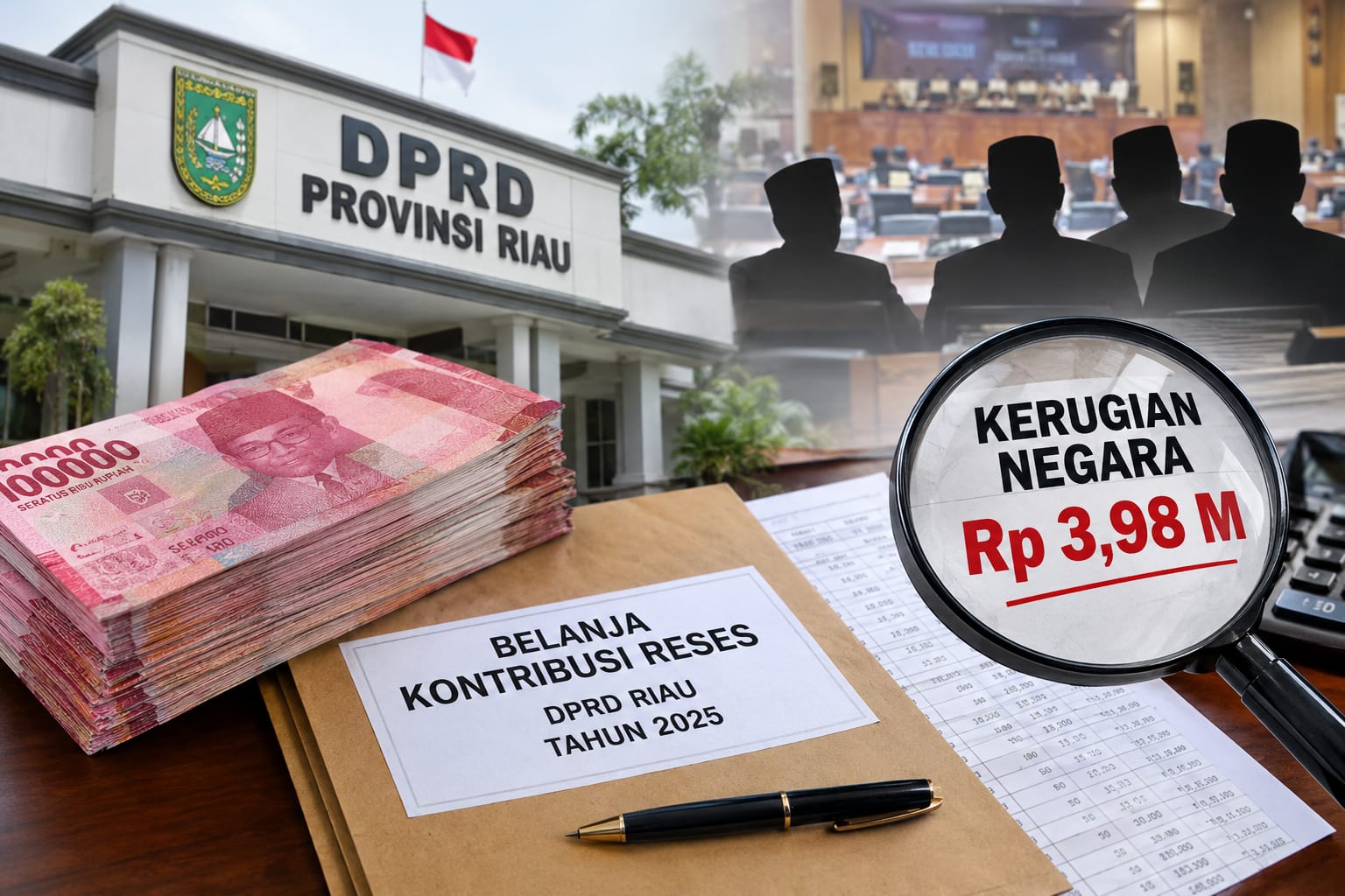 Manipulasi Belanja Kontribusi Reses DPRD Riau Disebut Rugikan Negara Rp3,98 Miliar