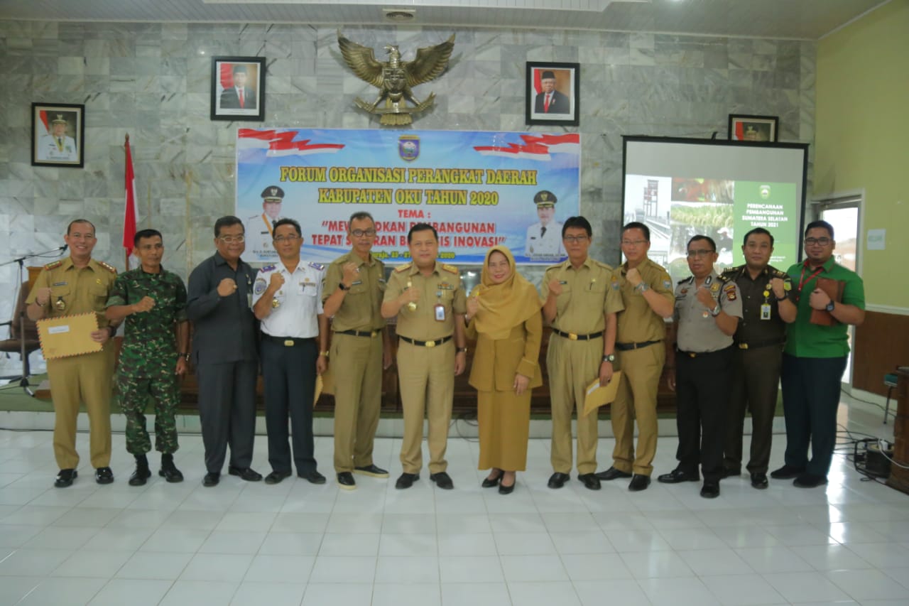 Sekretaris Daerah OKU Membuka Forum  Organisasi Perangkat Daerah (Forum OPD) Kab OKU Tahun 2020
