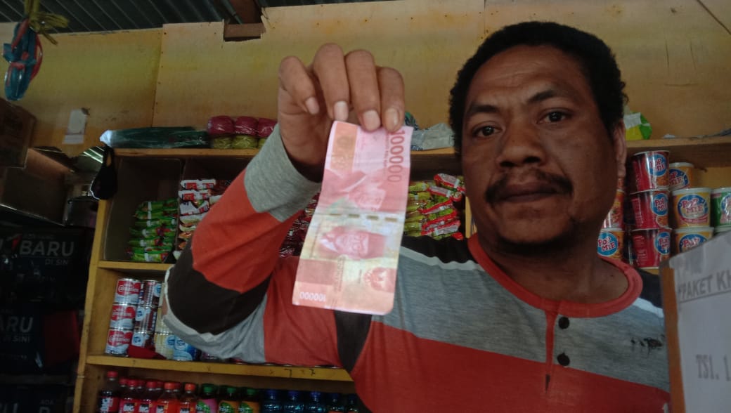 Jarang Terjadi, Ratusan Ribu Uang Diduga Palsu Beredar di Kota Waisai