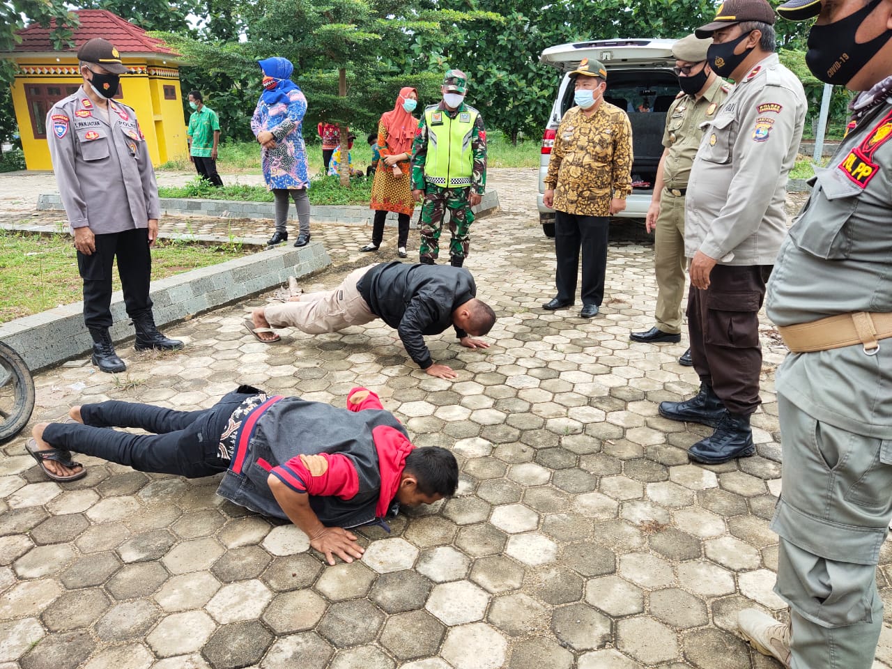 Tiga Ratus Pelanggar Masker Ditindak Tim Gabungan Yustisi Tanggamus