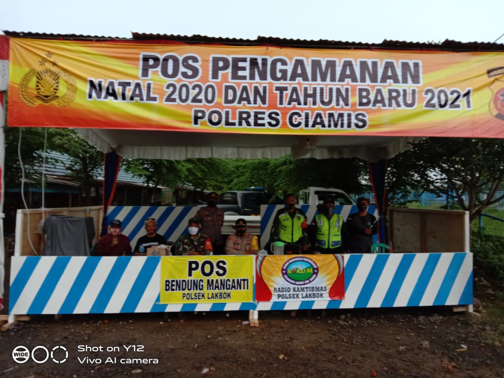 Polsek Lakbok Polres Ciamis Lakukan Pengamanan Malam Pergantian Tahun di Perbatasan Jabar-Jateng 