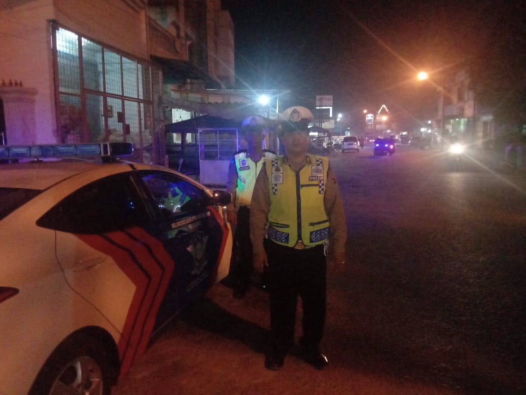 Amankan Malam Kamisan Polres Tanjung Balai Gelar Patroli Blue Light
