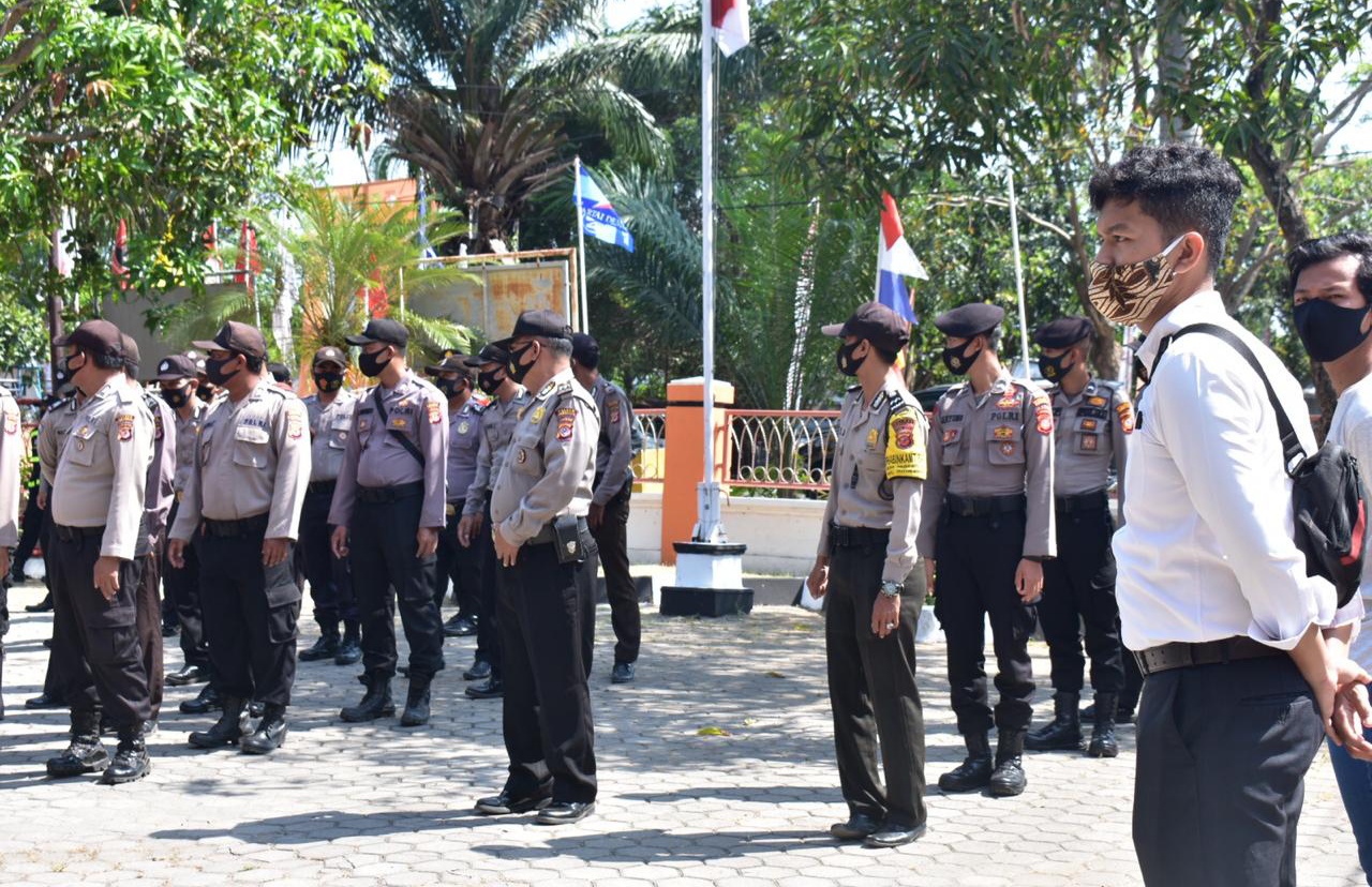 Kapolres Indramayu Pimpin Apel Pengamanan Koalisi Pewarta Untuk Demokrasi