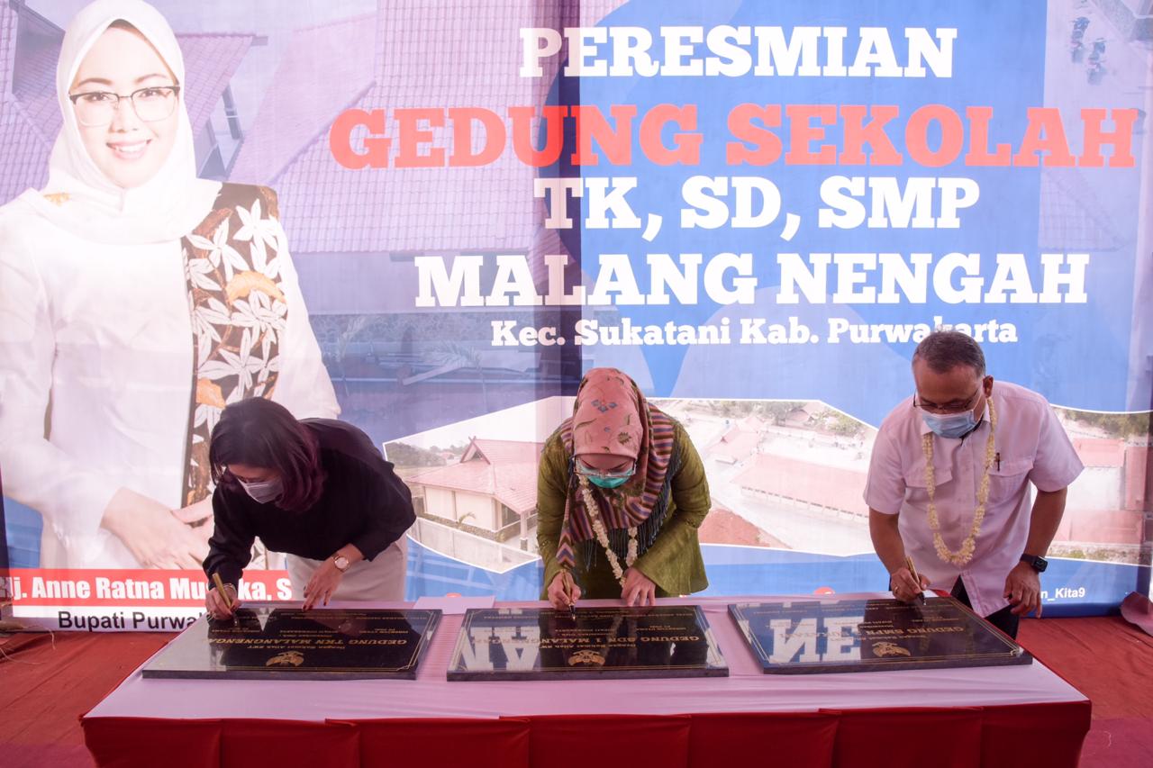 Bupati Purwakarta Resmikan Sekolah Satu Atap Terimbas Proyek Kereta Cepat Jakarta-Bandung