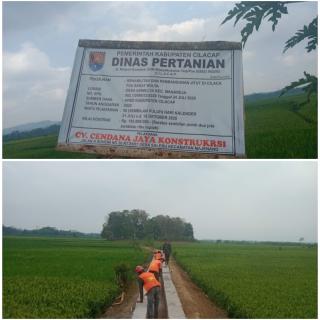Meskipun Terkendala Cuaca Dan Jarak Pekerjaan Pembangunan Irigasi CV Cendana Jaya Kontruksi Sudah Masuk Tahap Finishing.