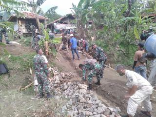 Satkowil Kodim 0615/Kuningan Gelar Karya Bakti TNI Semester  II Tahun 2020