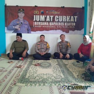 Jumat Curhat Warga Desa Trasan Bersama Kapolres Klaten 
