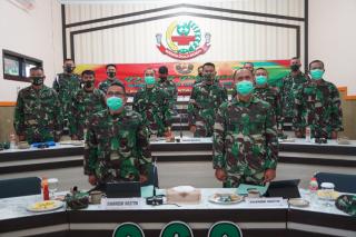 Korem 062/ Tarumanagara Mengikuti Rapat Pimpinan TNI Angkatan Darat Tahun Anggaran 2021 Secara Virtual Melalui Video Conference