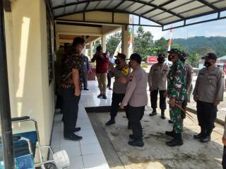 Kapolres dan Dandim Cilacap Tinjau Posko PPKM Mikro di Desa Panulisan Timur