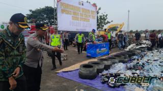 Polres Klaten Musnahkan Ribuan Miras dan Ratusan Knalpot Brong Jelang Ramadan