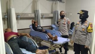 Kapolres Banjar Cek Kondisi Korban Kecelakaan Kerja Terseterum Aliran Listrik