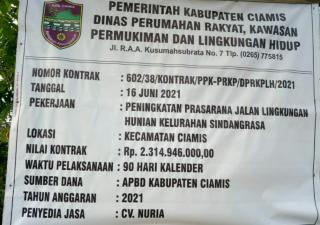 Disorot Warga, Hendar Tegaskan Pekerjaan yang Dilaksanakan CV Nuria Sudah Sesuai Ketentuan. Ini Penjelasannya
