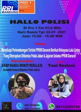 Selama PPKM Darurat Dit Lantas Polda Jabar Terapkan Rekayasa Lalu Lintas