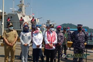 Danrem 064/MY Dampingi Kunker KSAL Tinjau Serbuan Vaksin di Pelabuan Ekslusif Merak