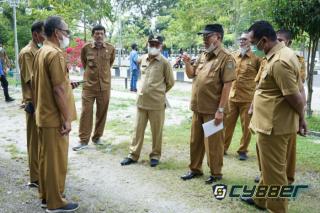 Bupati Asahan Tinjau Hutan Kota Taufan Gama Simatupang