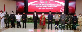 Danlanud Roesmin Nurjadin Hadiri Pelantikan Sekdaprov Riau