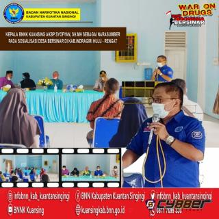 Kepala BNNK Kuansing: Pentingnya Upaya Pencegahan Untuk Menciptakan Kelurahan atau Desa Bersinar