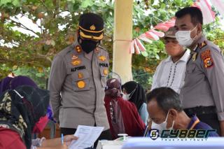 Kapolres Inhu Pantau Vaksinasi Covid-19 dan Ziarah Makam Raja-Raja Kota Lama