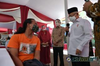 Vaksinasi Massal Annisa Grup dikunjungi Wakil Presiden RI Ma,ruf Amin