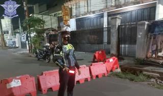 Level 3 Satlantas Polres Serang kota Tutup Jalan Protokol