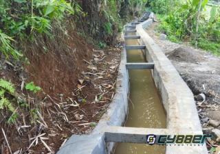 Pekerjaan Rehabilitasi Jaringan Irigasi di Mancagar Cihaurbeuti Ciamis, Dipertanyakan Ormas Pemuda Pancasila