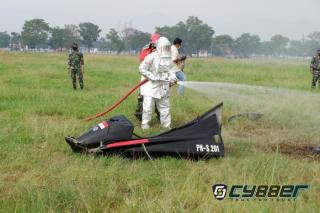 Lanud Sulaiman Adakan Latihan Crash Landing Pesawat