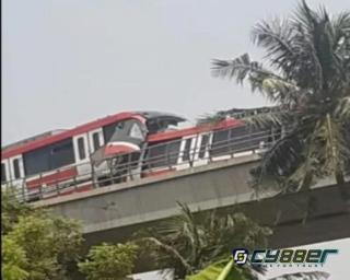 Dua Rangkaian Kereta LRT Alami Kecelakaan Saat Masih Dalam Tahap Uji Coba