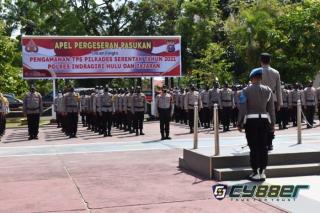 Geser Ratusan Personel Polres Inhu Guna Amankan Pilkades Serentak.