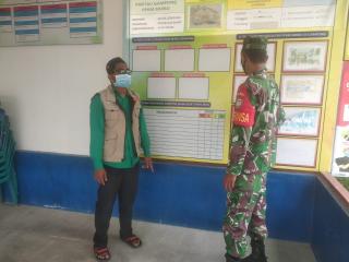 Lakukan Monitoring, Babinsa Koramil 15/Plkb Sambangi Pokso PPKM Desa Binaan