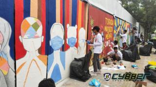 Festival Mural Bhayangkara TA .2021 Tingkat Polda Sulsel Sukses Menarik Perhatikan Masyarakat