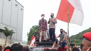 Kapolres Cilegon Pantau Unjuk Rasa Pengusaha Gunung Sugih Bersama
