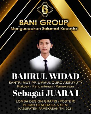 Bany Group Ucapkan Selamat Untuk Santri Ummul Quro Juara I Design Grafis Porseni 2021