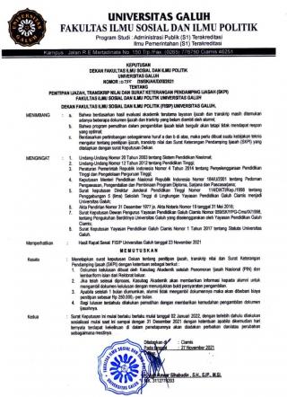 Adanya Surat Keputusan Dekan FISIP UNIGAL Ciamis Terkait Biaya Titipan Untuk Ijazah, Menjadi Polemik
