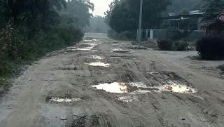 Oknum Pemdes Diduga Kutip Dana Peron, Jalan Desa Kampung Baru Masih Rusak Parah