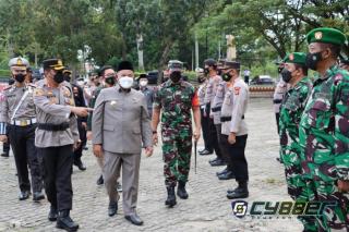 Kapolres Lamsel Hadiri Apel Gelar Pasukan Operasi Ketupat Krakatau 2022.