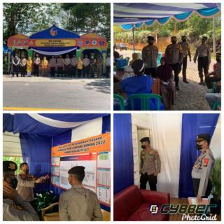 Tim Pamatwil Polda Riau lakukan Pengecekan Pos Pam Terpadu Ops Ketupat LK 2022 Polres Kuansing