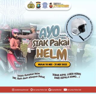 Warning!! Tidak Pakai Helm, Kasat Lantas Polres Siak Sampaikan Hal Ini