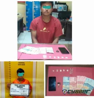 Bekuk Pelaku Tindak Pidana Narkotika Jenis Sabu- sabu, Kasat: Pelaku digiring ke Polres Kuansing Untuk Penyelidikan Lanjutan