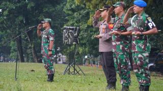 Sambut Kunjungan Perdana Menteri Australia Jajaran TNI KOREM 061/SK  Gelar Apel Pasukan Pengamanan 