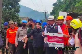 Dandim 0621/Kab.Bogor Dampingi Gubernur Jabar Kunjungi Lokasi Bencana Alam