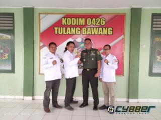 Disambut Hangat Bawaslu Kabupaten Mesuji Audiensi ke Dandim 0426 Tulang Bawang