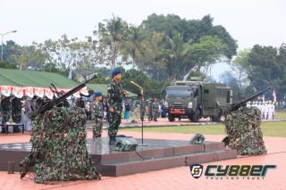 Dankodiklatau Resmi Tutup Latsarmil Komcad Matra Udara di Lapangan Jingga Mako Kopasgat