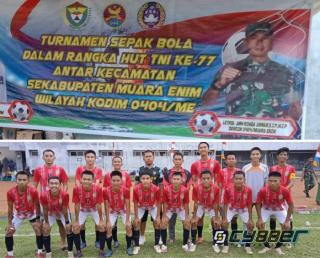 HUT TNI Ke 77 Kodim 0404 / Muara Enim Gelar Turnamen Sepakbola Antar Kecamatan 