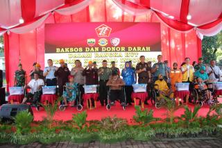 Rangkaian HUT TNI Ke-77, Dankosek I Donor Darah.