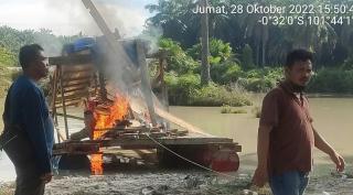 Penindakan PETI di PT Cerenti Subur Desa Rawang Ogung Oleh Jajaran Polres Kuansing